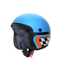 Шолом caberg open jet модель freeride x daytona колір матовий синій/чорний/помаранчевий розмір xxl (козирок в комплекті)