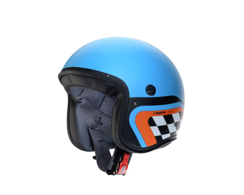 Шолом caberg open jet модель freeride x daytona колір матовий синій/чорний/помаранчевий розмір xxl (козирок в комплекті)