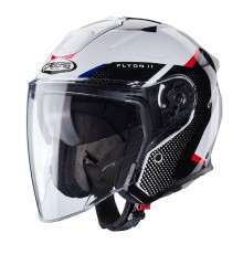 Відкритий реактивний шолом caberg flyon ii boss колір білий/чорний/червоний/синій розмір m