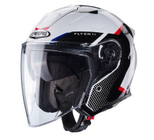 Відкритий реактивний шолом caberg flyon ii boss колір білий/чорний/червоний/синій розмір m