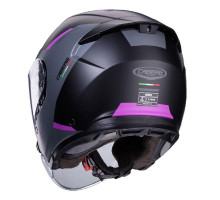 Відкритий реактивний шолом caberg flyon ii boss колір матовий чорний/сірий/фуксія (інтенсивний рожевий відтінок) розмір xs