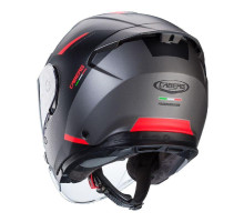 Відкритий шолом caberg jet flyon ii boss колір чорний/сірий/червоний матовий розмір l
