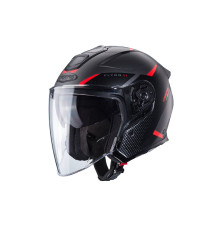 Відкритий реактивний шолом caberg flyon ii boss колір чорний/сірий/червоний матовий розмір s