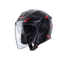 Відкритий реактивний шолом caberg flyon ii boss колір чорний/сірий/червоний матовий розмір s