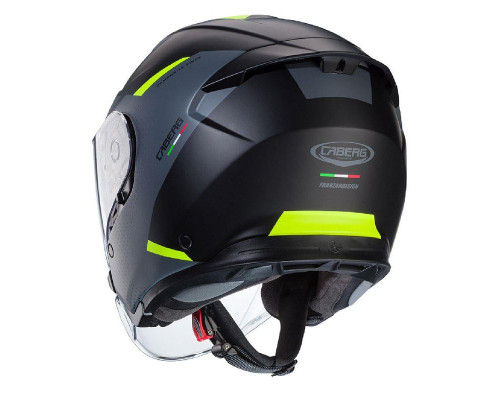 Caberg jet відкритий шолом flyon ii boss колір чорний/сірий/fluo mat жовтий розмір m