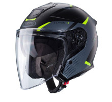 Caberg jet відкритий шолом flyon ii boss колір чорний/сірий/fluo mat жовтий розмір m