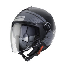 Відкритий реактивний шолом caberg з козирком модель riviera v4 elite колір матовий чорний/сірий розмір xl