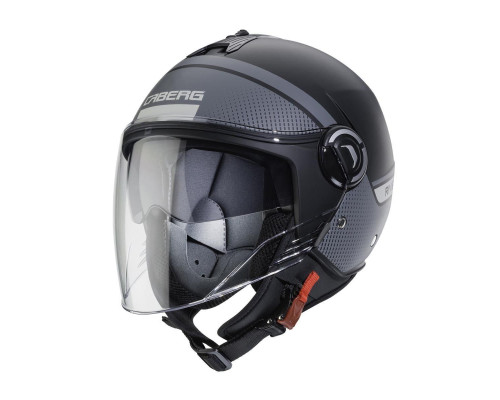 Відкритий реактивний шолом caberg з козирком модель riviera v4 elite колір матовий чорний/сірий розмір xl