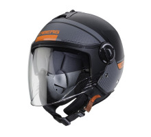 Відкритий реактивний шолом caberg з козирком модель riviera v4 elite колір матовий чорний/сірий/помаранчевий розмір xxl