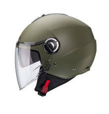 Відкритий реактивний шолом caberg з козирком модель riviera v4 матово-зелений - військово-зелений розмір xl