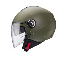 Відкритий реактивний шолом caberg з козирком модель riviera v4 матово-зелений - військово-зелений розмір xxl