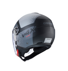 Відкритий реактивний шолом caberg з козирком модель riviera v4x alpha колір матовий чорний/сірий розмір xl