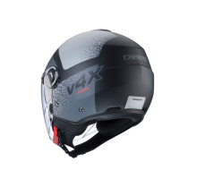 Відкритий реактивний шолом caberg з козирком модель riviera v4x alpha колір матовий чорний/сірий розмір xl