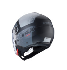 Відкритий реактивний шолом caberg з козирком модель riviera v4x alpha колір матовий чорний/сірий розмір xl