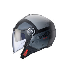 Відкритий реактивний шолом caberg з козирком модель riviera v4x alpha колір матовий чорний/сірий розмір xs