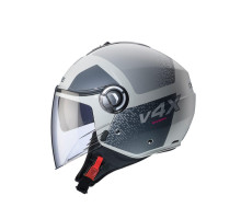 Відкритий реактивний шолом caberg з козирком модель riviera v4x alpha колір пісок/сірий матовий розмір xxl