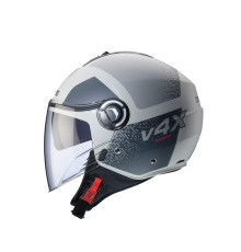 Відкритий реактивний шолом caberg з козирком модель riviera v4x alpha колір пісок/сірий матовий розмір xxl