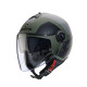 Відкритий реактивний шолом caberg з козирком модель riviera v4x alpha green/black/grey матовий розмір xl
