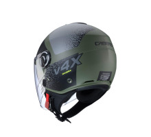 Відкритий реактивний шолом caberg з козирком модель riviera v4x alpha зелений/чорний/сірий матовий розмір xxl
