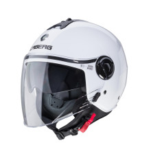 Відкритий реактивний шолом caberg з козирком модель riviera v4x суцільний колір білий глянець розмір l