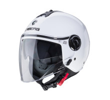 Відкритий реактивний шолом caberg з козирком модель riviera v4x суцільний колір білий глянець розмір l