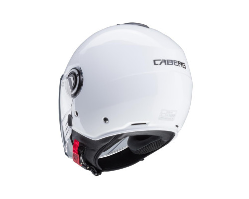Відкритий реактивний шолом caberg з козирком модель riviera v4x однотонний колір білий глянець розмір xs