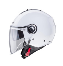 Відкритий реактивний шолом caberg з козирком модель riviera v4x однотонний колір білий глянець розмір xxl