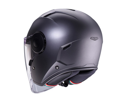 Відкритий реактивний шолом caberg з козирком модель soho solid матовий grey - gunmetal розмір l
