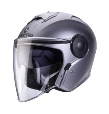 Відкритий реактивний шолом caberg з козирком модель soho solid матовий grey - gunmetal розмір m