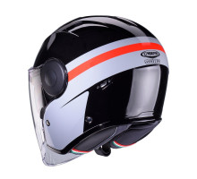 Відкритий реактивний шолом caberg з козирком модель soho zephyr чорний/сірий/червоний розмір xxl