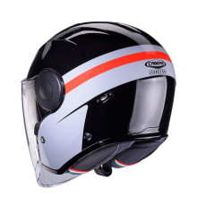 Відкритий реактивний шолом caberg з козирком модель soho zephyr чорний/сірий/червоний розмір xxl