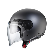 Caberg promotion відкритий реактивний шолом з козирком модель uptown gunmetal колір матовий сірий розмір m
