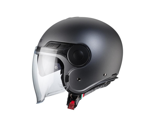 Caberg promotion відкритий реактивний шолом з козирком модель uptown gunmetal колір матовий сірий розмір m