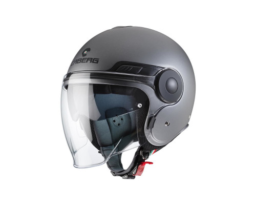 Caberg promotion відкритий реактивний шолом з козирком модель uptown gunmetal колір матовий сірий розмір m