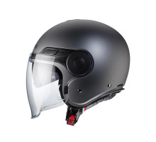 Caberg promotion відкритий реактивний шолом з козирком модель uptown gunmetal колір матовий сірий розмір m