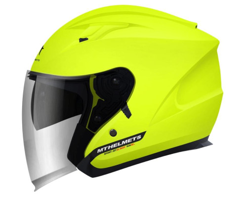 Відкритий реактивний шолом mt з покриттям avenue solid gloss fluor жовтий fluo розмір xxl