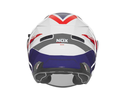 Шолом nox з блендером n130 myst колір білий/синій/червоний розмір l