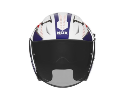 Шолом nox з блендером n130 myst колір білий/синій/червоний розмір l