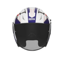 Шолом nox з блендером n130 myst колір білий/синій/червоний розмір m