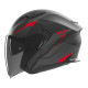 Реактивний шолом nox з відкритим обличчям і блендером n130 myst колір чорний/червоний матовий розмір xxl