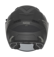Шолом nox з блендером n130 myst колір чорний/сріблястий матовий розмір s