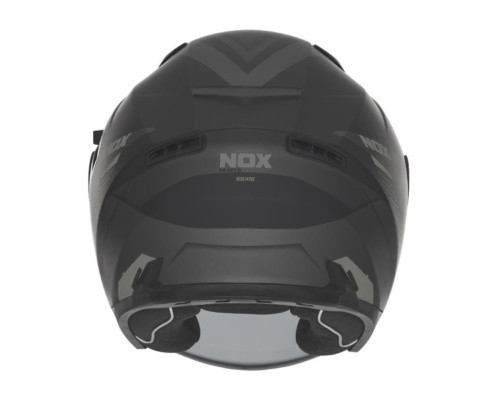 Шолом nox з блендером n130 myst колір чорний/сріблястий матовий розмір s