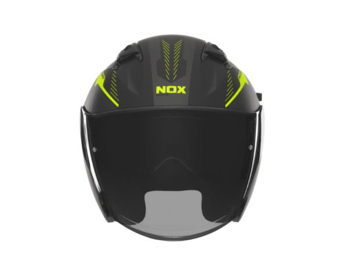 Шолом nox з відкритою струменем n130 myst колір чорний/жовтий fluoресцентний матовий розмір s