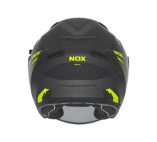 Шолом nox з відкритою струменем n130 myst колір чорний/жовтий fluoресцентний матовий розмір s