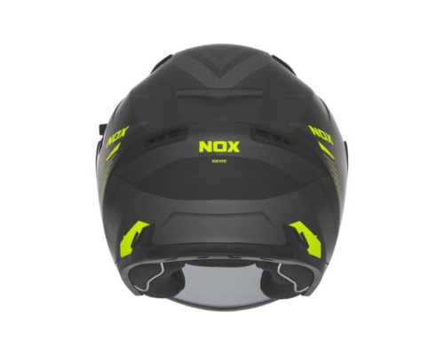 Шолом nox з відкритою струменем n130 myst колір чорний/жовтий fluoресцентний матовий розмір s