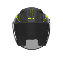 Шолом nox з відкритою струменем n130 myst колір чорний/жовтий fluoресцентний матовий розмір xl