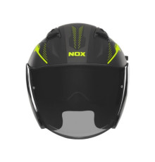 Шолом nox з відкритою струменем n130 myst колір чорний/жовтий fluoресцентний матовий розмір xl