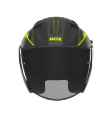 Шолом nox з відкритою струменем n130 myst колір чорний/жовтий fluoресцентний матовий розмір xxl