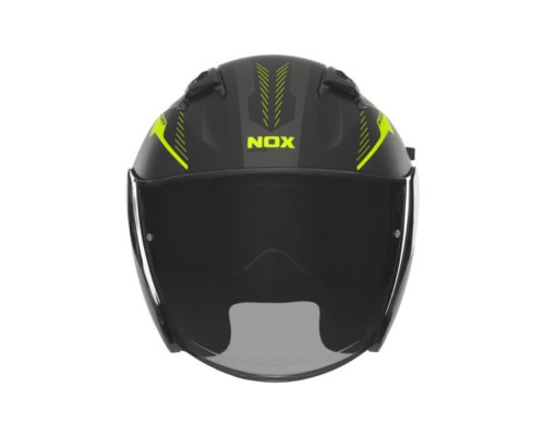 Шолом nox з відкритою струменем n130 myst колір чорний/жовтий fluoресцентний матовий розмір xxl