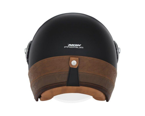 Nox преміум шолом з відкритим обличчям jet heritage leather чорний/коричневий розмір xl